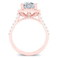 Aster Cushion Diamond Bridal Set (Lab Grown Igi Cert) rosegold