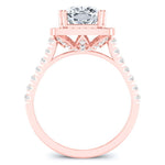 Aster Cushion Moissanite Bridal Set rosegold