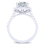 Aster Cushion Moissanite Engagement Ring whitegold