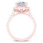 Aster Diamond Matching Band Only (engagement Ring Not Included) For Ring With Cushion Center rosegold