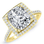 Aster Diamond Matching Band Only (engagement Ring Not Included) For Ring With Cushion Center yellowgold