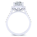 Aster Diamond Matching Band Only (engagement Ring Not Included) For Ring With Cushion Center whitegold