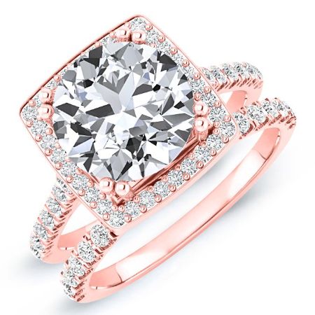 Aster Round Diamond Bridal Set (Lab Grown Igi Cert) rosegold