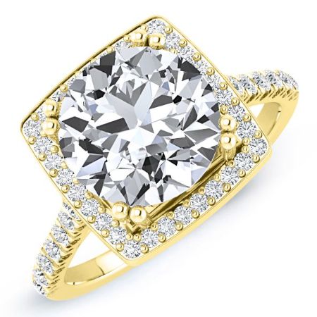 Aster Round Diamond Bridal Set (Lab Grown Igi Cert) yellowgold