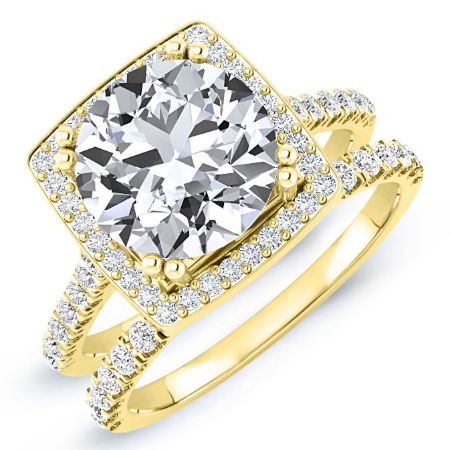 Aster Round Diamond Bridal Set (Lab Grown Igi Cert) yellowgold