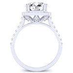 Aster Round Moissanite Engagement Ring whitegold