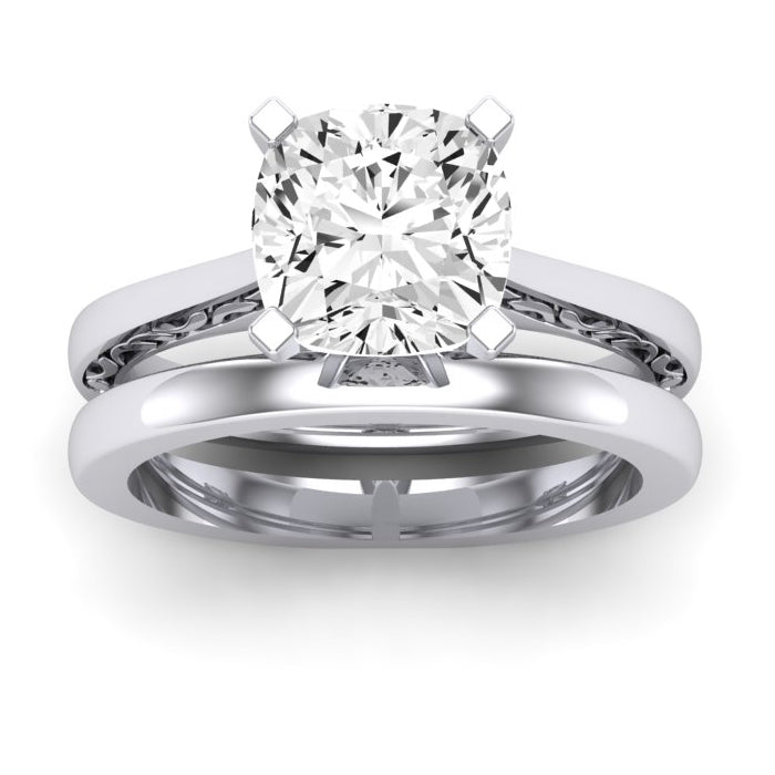 4.00 ct - Astilbe - Cushion Moissanite Bridal Set