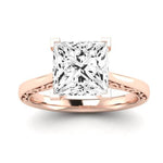 Astilbe Diamond Matching Band Only (does Not Include Engagement Ring) For Ring With Princess Center rosegold