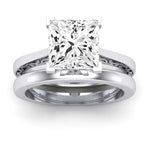 Astilbe Diamond Matching Band Only (does Not Include Engagement Ring) For Ring With Princess Center whitegold