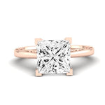 Astilbe Diamond Matching Band Only (does Not Include Engagement Ring) For Ring With Princess Center rosegold