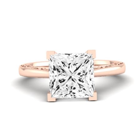 Astilbe Diamond Matching Band Only (does Not Include Engagement Ring) For Ring With Princess Center rosegold