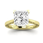 Astilbe Diamond Matching Band Only (does Not Include Engagement Ring) For Ring With Princess Center yellowgold
