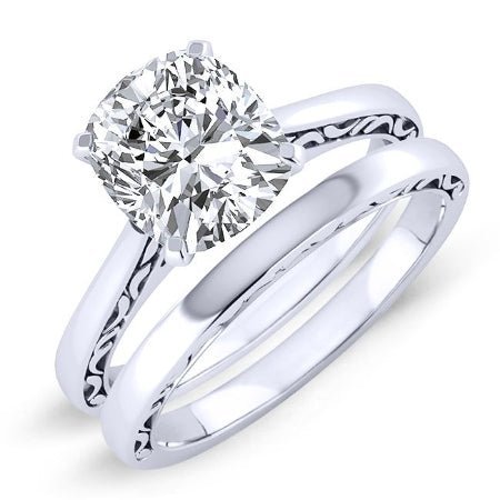 1.00 ct - Astilbe - GIA Natural Cushion Diamond Bridal Set