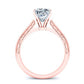 Astilbe Cushion Diamond Engagement Ring (Lab Grown Igi Cert) rosegold