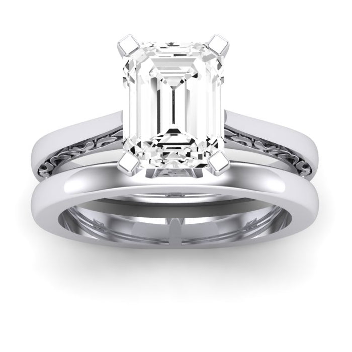 1.00 ct - Astilbe - GIA Natural Emerald Diamond Bridal Set