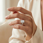 Astilbe Gia Natural Emerald Diamond Engagement Ring