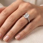 Astilbe Gia Natural Emerald Diamond Engagement Ring