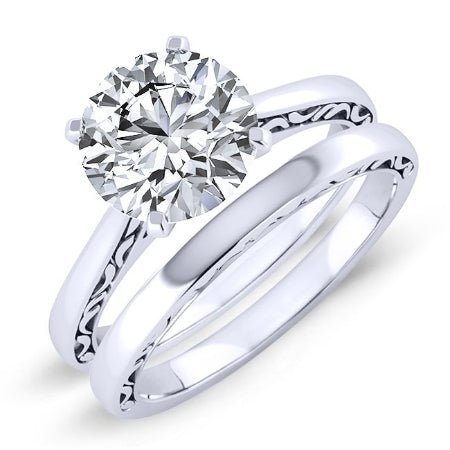 1.00 ct - Astilbe - GIA Natural Round Diamond Bridal Set
