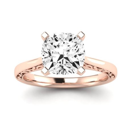 Astilbe Diamond Matching Band Only (does Not Include Engagement Ring)  For Ring With Cushion Center rosegold