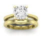 Astilbe Diamond Matching Band Only (does Not Include Engagement Ring)  For Ring With Cushion Center yellowgold