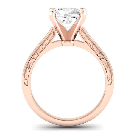 Astilbe Diamond Matching Band Only (does Not Include Engagement Ring)  For Ring With Cushion Center rosegold