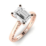Astilbe Diamond Matching Band Only (does Not Include Engagement Ring)  For Ring With Emerald Center rosegold