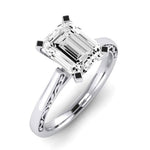 Astilbe Diamond Matching Band Only (does Not Include Engagement Ring)  For Ring With Emerald Center whitegold