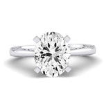Astilbe Diamond Matching Band Only (does Not Include Engagement Ring)  For Ring With Oval Center whitegold