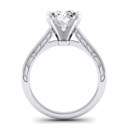 Astilbe Diamond Matching Band Only (does Not Include Engagement Ring)  For Ring With Oval Center whitegold
