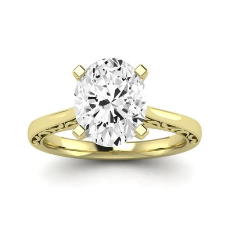 Astilbe Diamond Matching Band Only (does Not Include Engagement Ring)  For Ring With Oval Center yellowgold