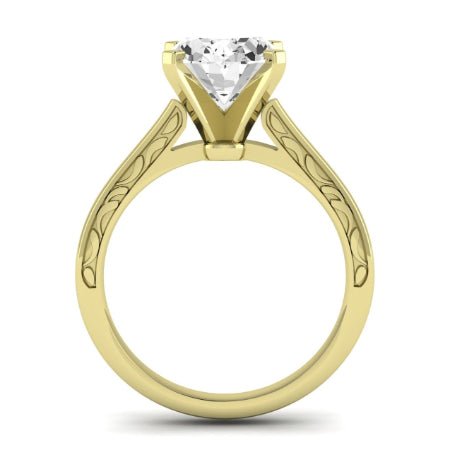 Astilbe Diamond Matching Band Only (does Not Include Engagement Ring)  For Ring With Oval Center yellowgold