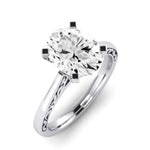 Astilbe Diamond Matching Band Only (does Not Include Engagement Ring)  For Ring With Oval Center whitegold