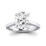 Astilbe Diamond Matching Band Only (does Not Include Engagement Ring)  For Ring With Oval Center whitegold
