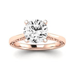 Astilbe Diamond Matching Band Only (does Not Include Engagement Ring) For Ring With Round Center rosegold