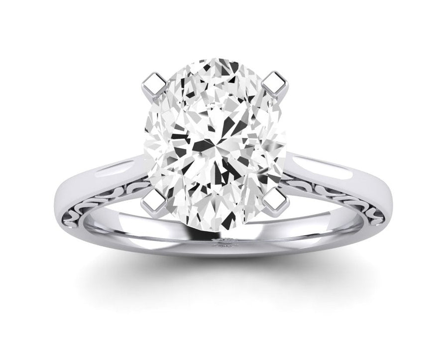 4.00 ct - Astilbe - Oval Lab Diamond Engagement Ring (IGI Certified)