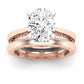 Astilbe Oval Moissanite Bridal Set rosegold