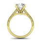 Astilbe Oval Moissanite Bridal Set yellowgold