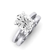 Astilbe Oval Moissanite Bridal Set whitegold