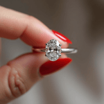 Astilbe - Oval Moissanite Engagement Ring - BeverlyDiamonds