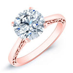Astilbe Round Moissanite Bridal Set rosegold