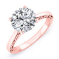 Astilbe Round Moissanite Engagement Ring rosegold