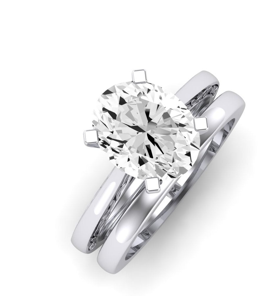 Astilbe Oval Diamond Bridal Set (Lab Grown Igi Cert) whitegold