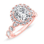 Aubretia Cushion Moissanite Engagement Ring rosegold