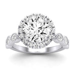 Aubretia Diamond Matching Band Only (does Not Include Engagement Ring) For Ring With Round Center whitegold