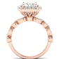 Aubretia Emerald Diamond Engagement Ring (Lab Grown Igi Cert) rosegold