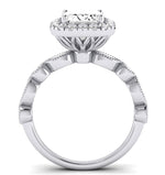 Aubretia Emerald Diamond Engagement Ring (Lab Grown Igi Cert) whitegold