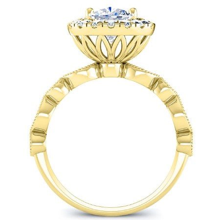 Aubretia Cushion Diamond Engagement Ring (Lab Grown Igi Cert) yellowgold