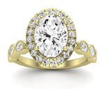 Aubretia - GIA Natural Oval Diamond Engagement Ring - BeverlyDiamonds
