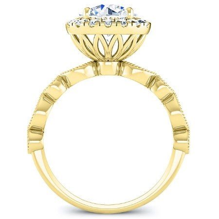 Aubretia Round Diamond Engagement Ring (Lab Grown Igi Cert) yellowgold
