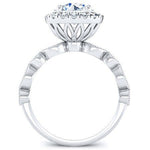 Aubretia Round Diamond Engagement Ring (Lab Grown Igi Cert) whitegold